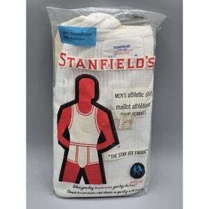 Vintage Stanfield's Men's Athletic Shirt Size‎ Medium Made In Canada NOS